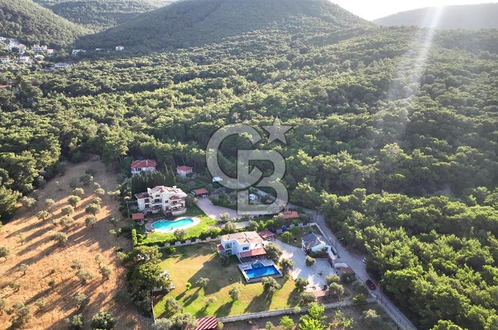 Urla Çeşmealtında 3.813 m² İçinde Deniz Manzaralı Villa Satılık