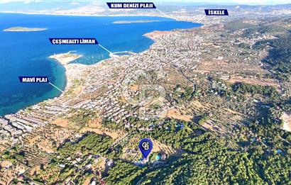 Urla Çeşmealtında 3.813 m² İçinde Deniz Manzaralı Villa Satılık