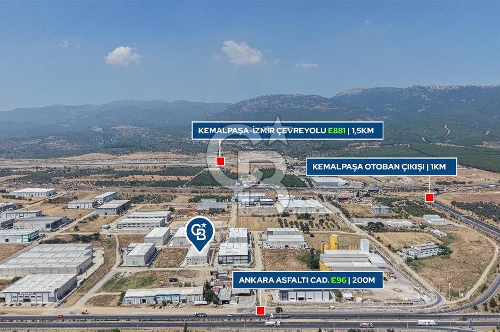 Kemalpaşa'da Üretime & Depolamaya Uygun 1740 m2 Kiralık Fabrika 