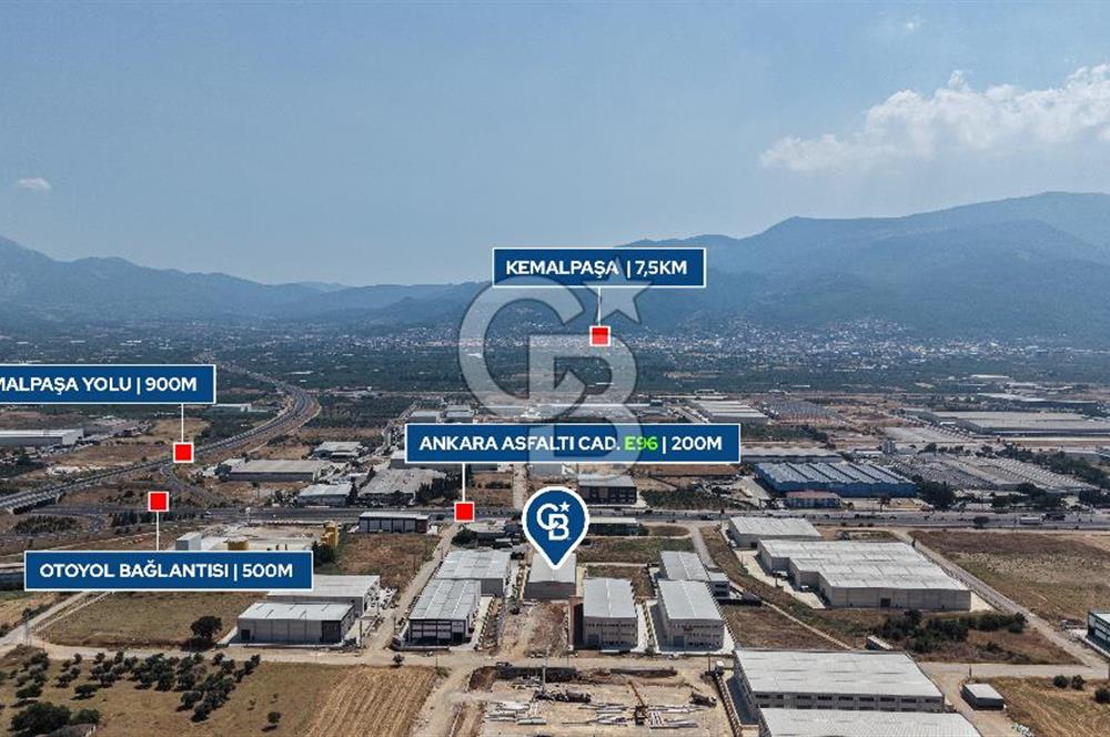 Kemalpaşa'da Üretime & Depolamaya Uygun 1740 m2 Kiralık Fabrika 