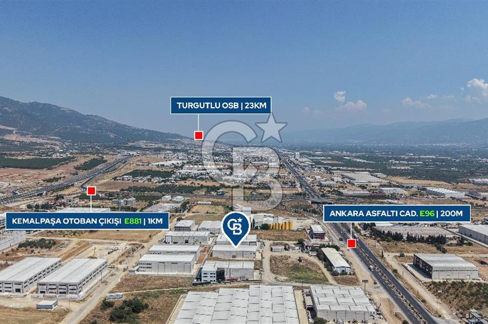 Kemalpaşa'da Üretime & Depolamaya Uygun 1740 m2 Kiralık Fabrika 