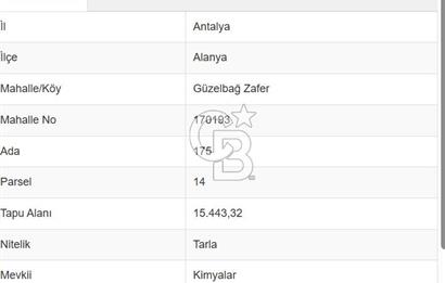 Alanya Güzelbağ Sanayi İmarlı Satılık Arsa