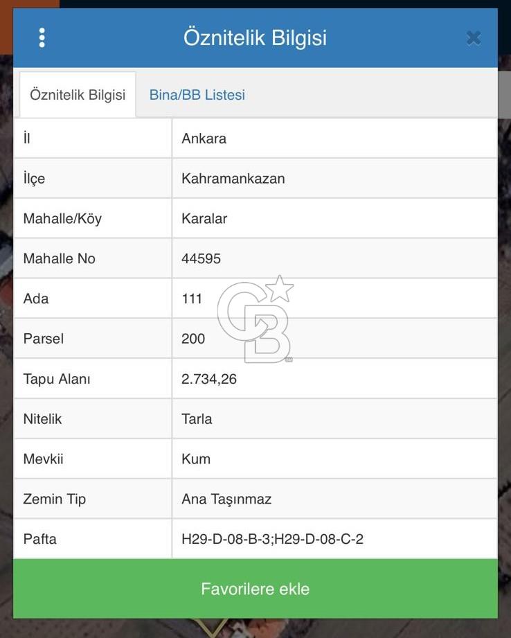 ANKARA KAHRAMANKAZAN KARALAR KUM MEVKİİ SATILIK TARLA