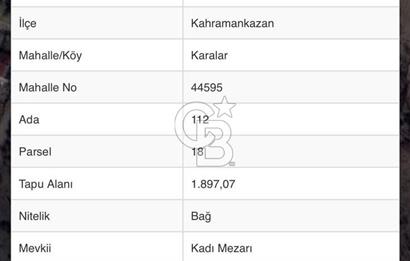 ANKARA KAHRAMANKAZAN KARALAR KADI MEZARI MEVKİİ SATILIK TARLA