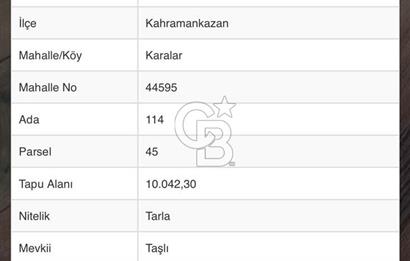 ANKARA KAHRAMANKAZAN KARALAR TAŞLI MEVKİİ SATILIK TARLA