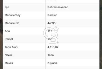 ANKARA KAHRAMANKAZAN KARALAR KIŞLACIK MEVKİİ SATILIK TARLA - 9 - 365808