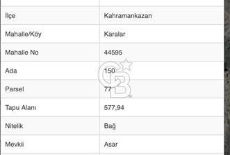 ANKARA KAHRAMANKAZAN KARALAR ASAR MEVKİİ SATILIK TARLA - 1 - 365831