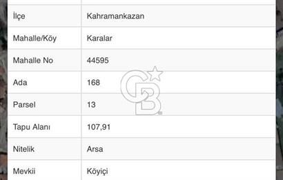 ANKARA KAHRAMANKAZAN KARALAR KÖYİÇİ MEVKİİ SATILIK ARSA