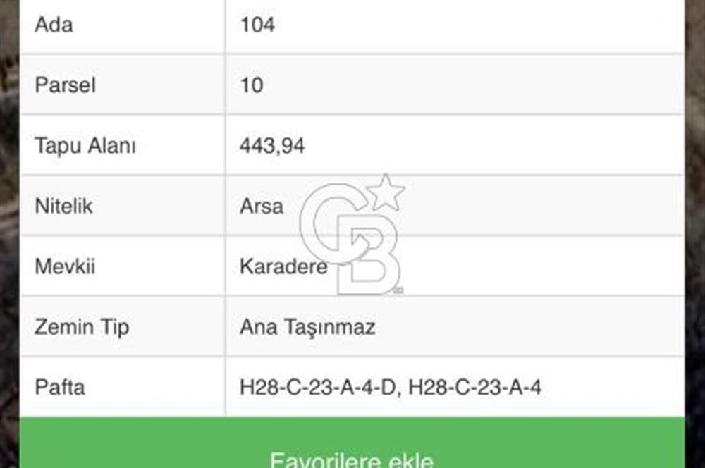 AYAŞ HACIMEMİ'DE VADİ MANZARALI 443 M2 SATILIK ARSA