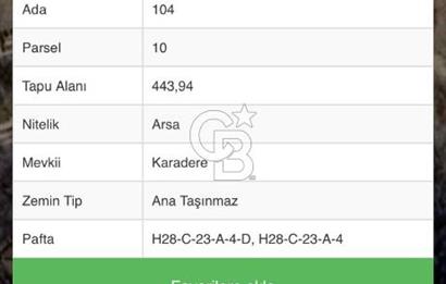 AYAŞ HACIMEMİ'DE VADİ MANZARALI 443 M2 SATILIK ARSA