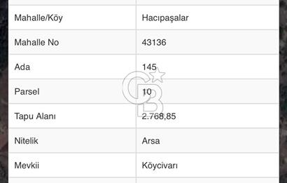 AYDIN ÇİNE HACIPAŞALAR'DA 6 VİLLALIK İMARLI ARSA