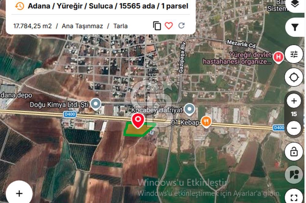 AOSB VE D400 YAKNINDA LOJİSTİK VE SANAYİ AÇILIMLI STRATEJİK ARSA