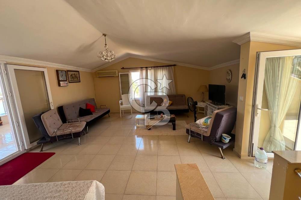 AKBÜKTE KESİNTİSİZ DENİZ MANZARALI 135 M² BAHÇELİ ÇATI DUBLEKSİ