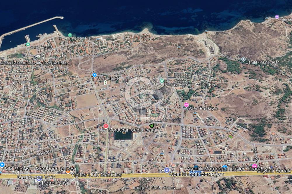 Karaburun Mordoğan’da Ticari  ve Konut İmarlı Kapanmaz Cepheli Arsa