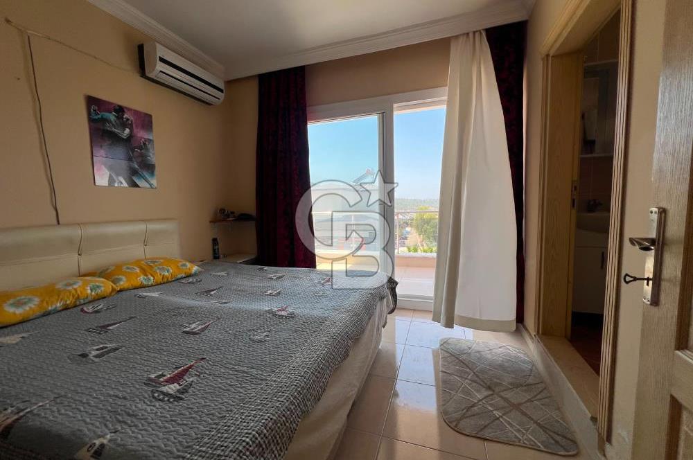 AKBÜKTE KESİNTİSİZ DENİZ MANZARALI 135 M² BAHÇELİ ÇATI DUBLEKSİ