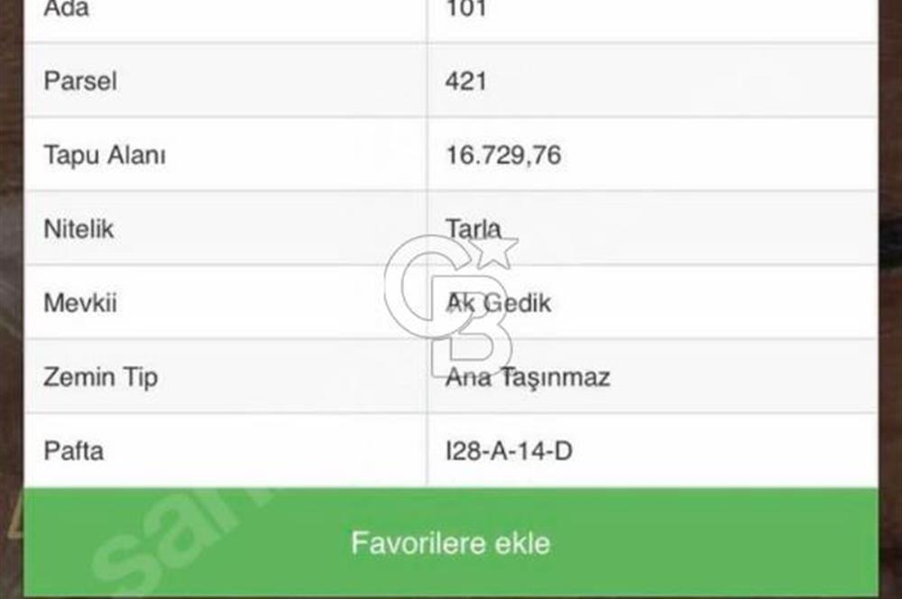 TEMELLİDE DEĞER KAZANAN BÖLGESİNDE SATILIK TARLA