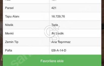 TEMELLİDE DEĞER KAZANAN BÖLGESİNDE SATILIK TARLA