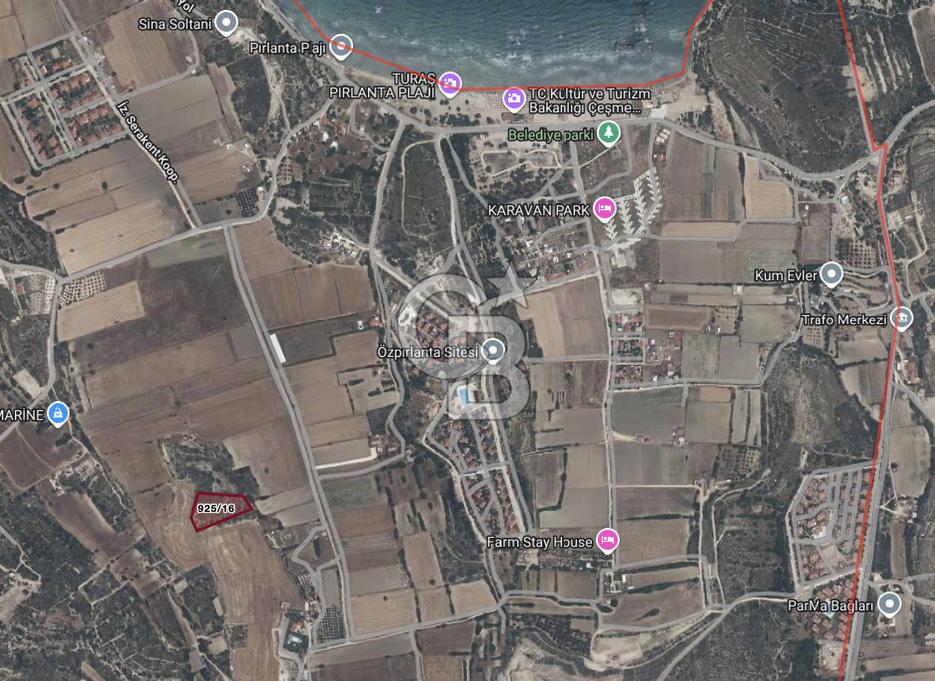 ÇEŞME ŞEHİTMEHMET’TE SAKIZ ADASI MANZARALI 243 M2 ARAZİ