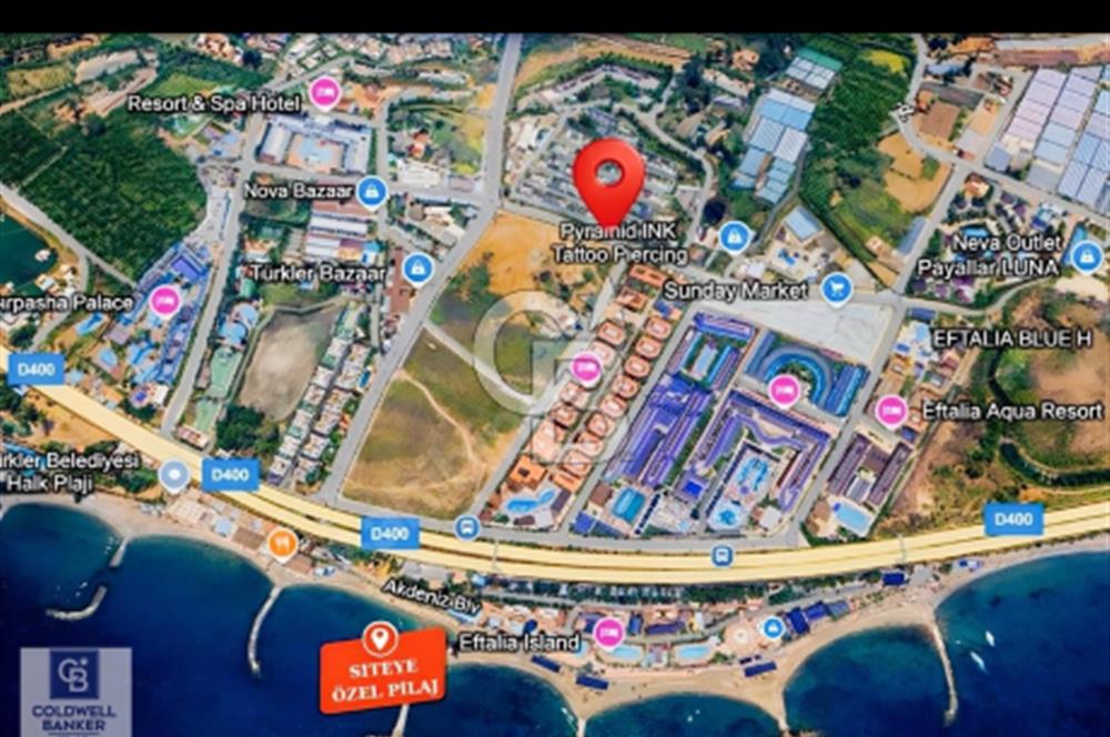 ALANYA TÜRKLER KOCATEPE TATİL SİTESİ DENİZE YAKIN EŞYALI YAZLIK