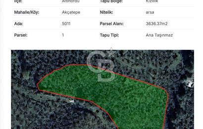 LTINORDU AKÇATEPE’DE ŞEHİR HASTANESİ BÖLGESİNDE E:1.50 – YENÇOK:30.50 M İMARLI 3.636 M² ARSA