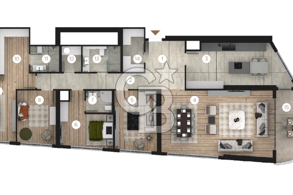 NATURA VADİDE 27. KAT 4+1 PANORAMİK MANZARALI LÜKS KİRALIK!