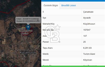 Çanakkale Ayvacık Küçükhusun 33.735m² Eko Turizm İmarlı Arsa