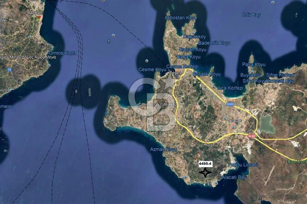 ÇEŞME ALAÇATI' DA MÜKEMMEL LOKASYONA SAHİP SATILIK ARSA