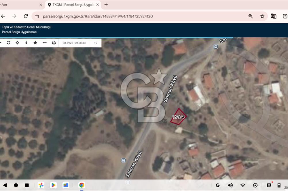 İZMİR KARABURUN'DA CB İYA'DAN SATILIK MÜSTAKİL TAPU BAHÇE YERİ