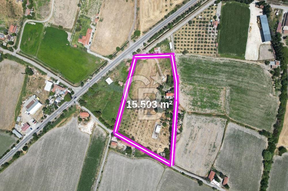 FOÇA-İZMİR KARAYOLU ÜZERİNDE SATILIK 15.503 M2 MÜSTAKİL TARLA