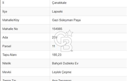 1915 Çanakkale Köprüsü'ne Sıfır Bahçeli 3+1 Kiralk Müstakl Villa