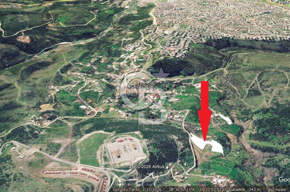BORNOVA EĞRİDERE'DE 1.000 M2 SATILIK TARLA....
