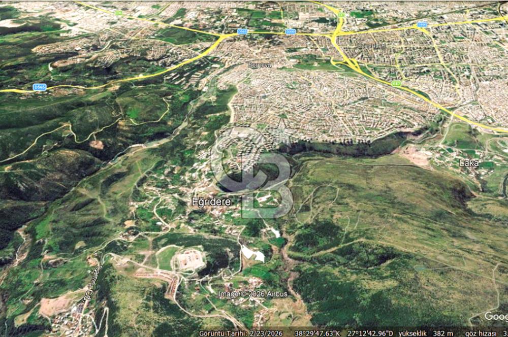 BORNOVA EĞRİDERE'DE 1.000 M2 SATILIK TARLA....