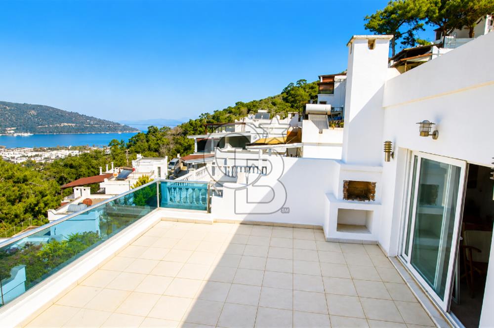 Bodrum Torba Satılık Tripleks Deniz Manzaralı Villa