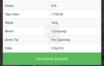 Hayrabolu Karakavak Satılık 3.300.000 TL Yatırımlık Tarla