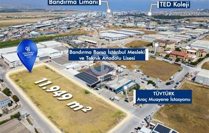 CB EAGLE'dan BANDIRMA SANAYİ SİTESİNDE 11.949 m² SATILIK ARSA