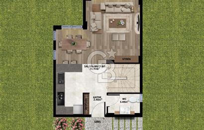 EVONADAN EMİRALEMDE MÜSTAKİL OTOPARK, BAHÇELİ SİTE İÇİ 3+1 VİLLA