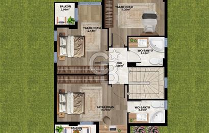 EVONADAN EMİRALEMDE MÜSTAKİL OTOPARK, BAHÇELİ SİTE İÇİ 3+1 VİLLA