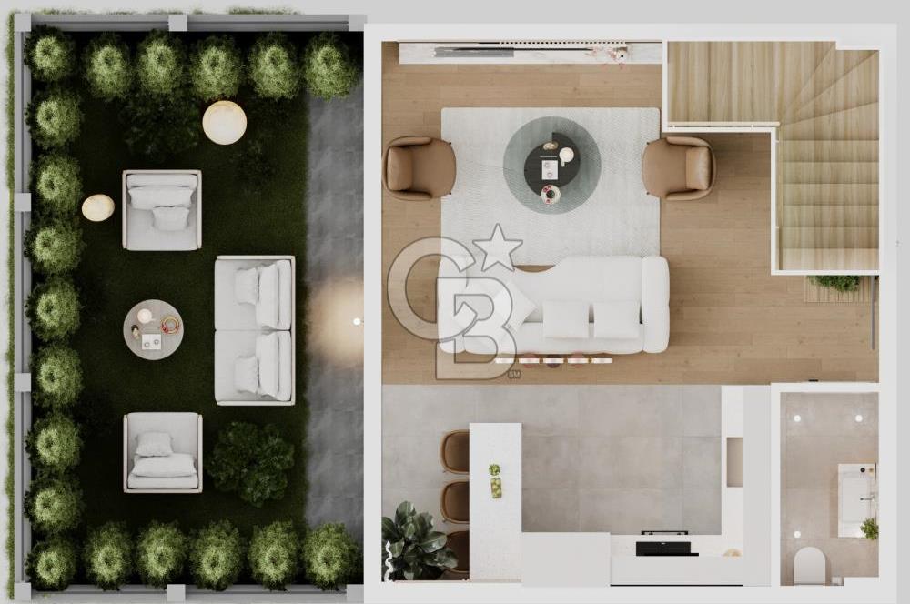 BAĞLICA EKİCİ LOFT DA 1+1 BAHÇELİ DAİRE
