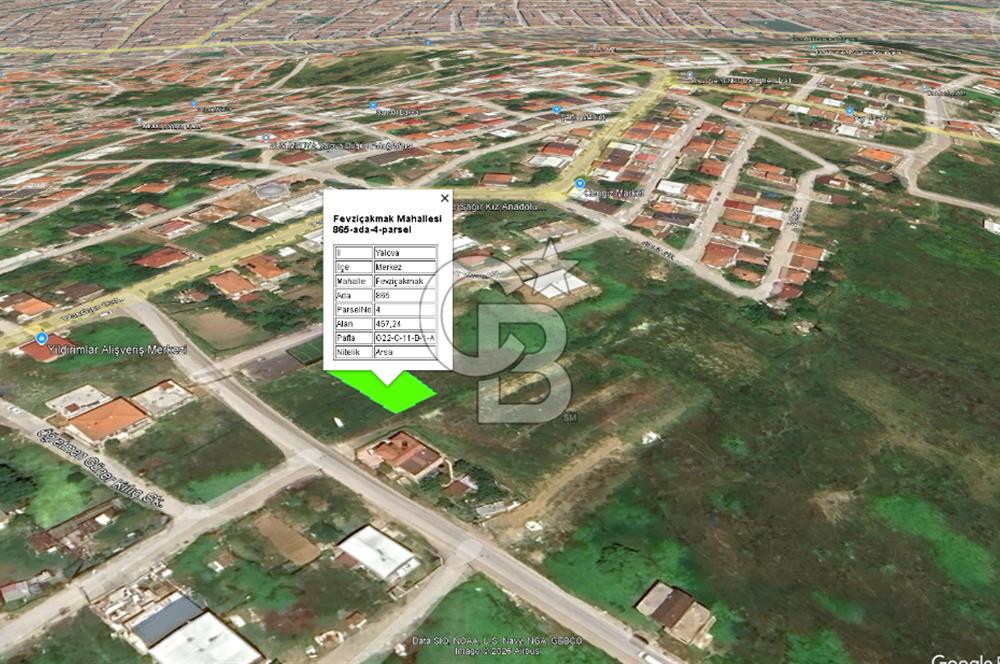  YALOVA MERKEZ FEVZİÇAKMAK MH. SATILIK GÜZEL KONUMDA 467m2 ARSA!