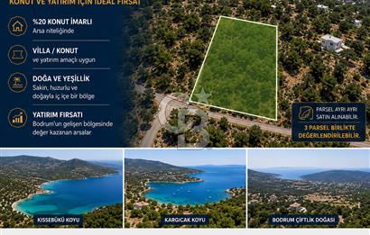 Muğla Bodrum Çiftlik'te 1500m2 %20 İmarlı Arsa