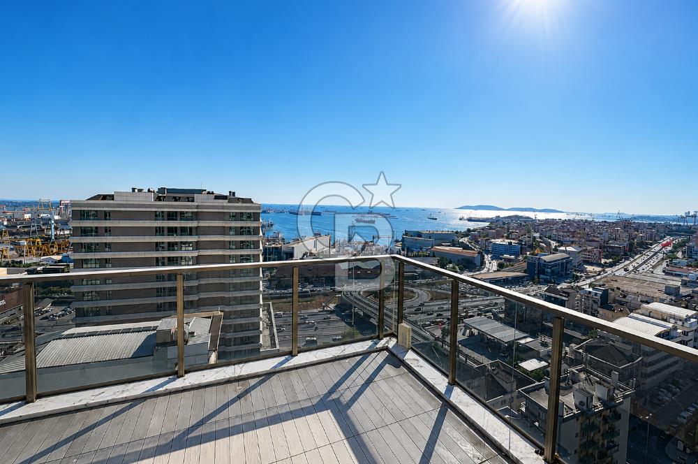 TUZLA AYDINTEPE'DE PANORAMİK DENİZ MANZARALI TERASLI 3+1 DAİRE