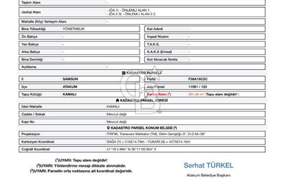 ATAKUM KAMALI’DA İMAR SINIRINDA YATIRIMLIK TARLA – 307,45 m² SATILIK HİSSE