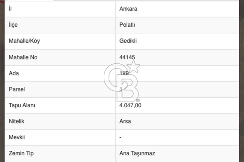 SATILIK VİLLA PARSELİ POLATLI GEDİKLİ BAHÇE MÜSTAKİL PARSEL
