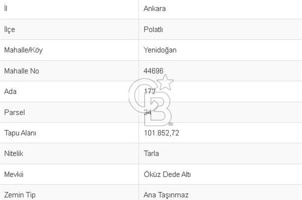 10 HEKTAR 101 DÖNÜM EMSALSİZ SATILIK TARLA