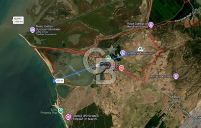 Denize 6 km, Ana Yola 105 mt cepheli, Satılık 22 Dönüm Tarla