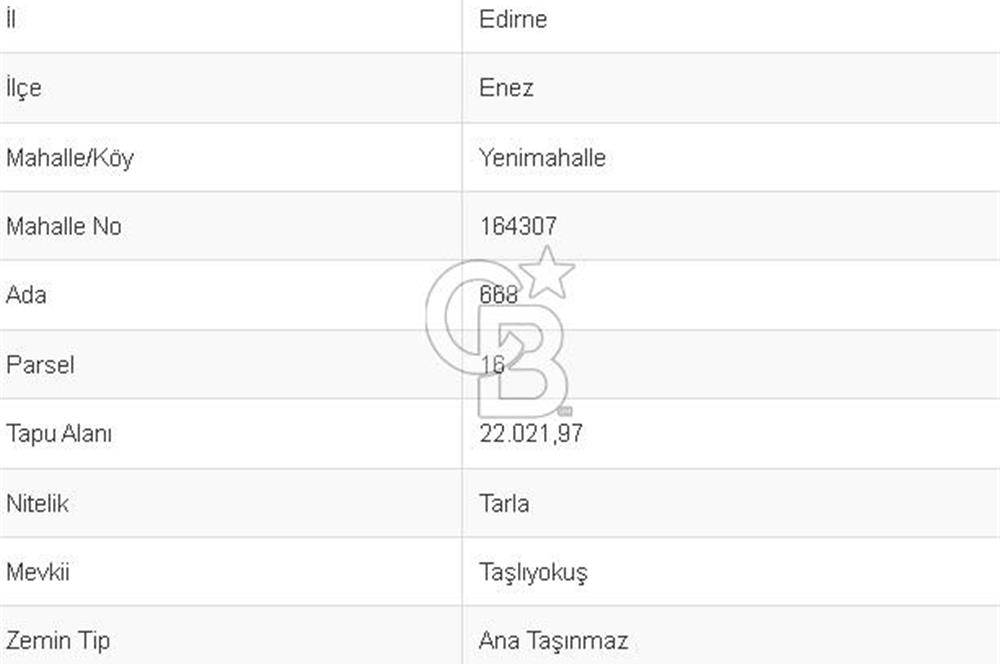 Denize 6 km, Ana Yola 105 mt cepheli, Satılık 22 Dönüm Tarla
