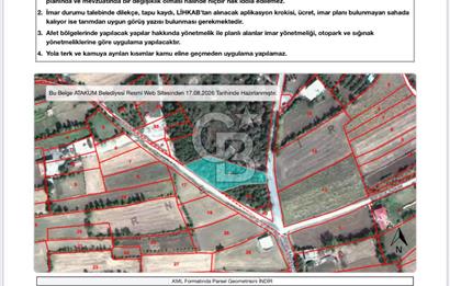 ATAKUM KAMALI KÖY İÇİNDE – İKİ YOLA CEPHELİ SATILIK TARLA HİSSESİ