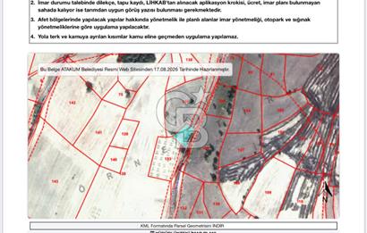 ATAKUM KAMALI – ANA YOLA YAKIN 450 m² PARSELDE SATILIK HİSSELER