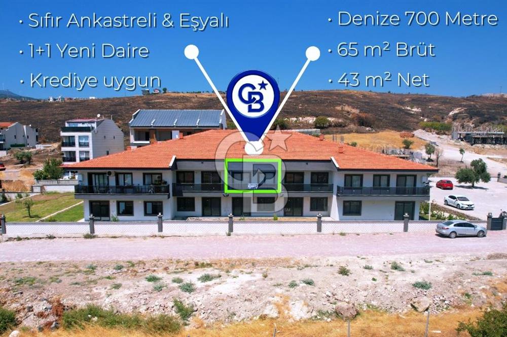 Çandarlı MyVista'da Eşyalı & Sıfır Ankastreli Net 43m2 1+1 Daire