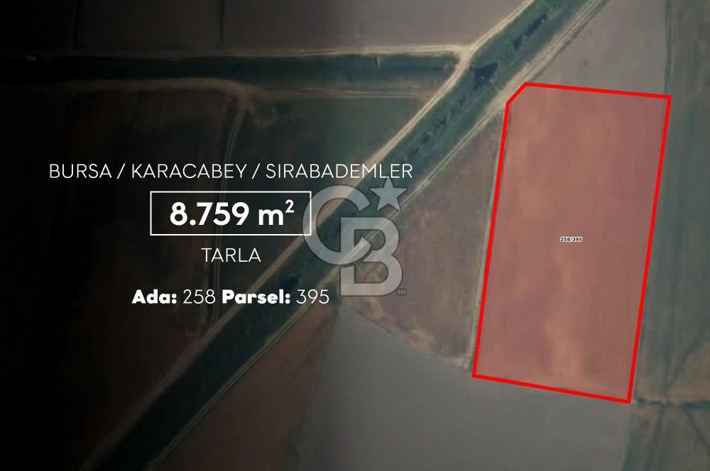CB AMBIANCE'DAN KARACABEY/SIRABADEMLER'DE 8.579 m² TARLA